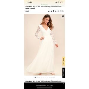 Lulus Awaken My Love White Long Sleeve Dress